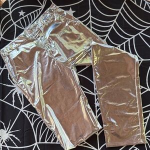 Men's Silver Metallic Pants